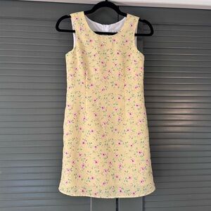 Vintage My Michelle Yellow Floral Mini Dress